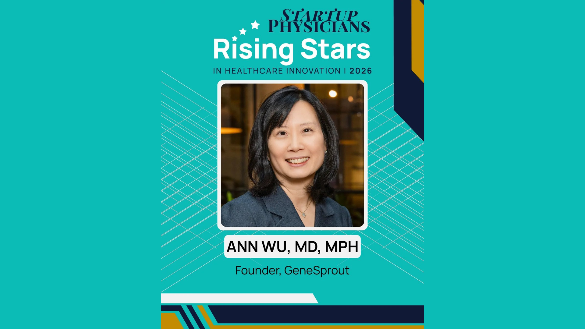 GeneSprout's Ann Wu Named to Inaugural Rising Stars in Healthcare Innovation List