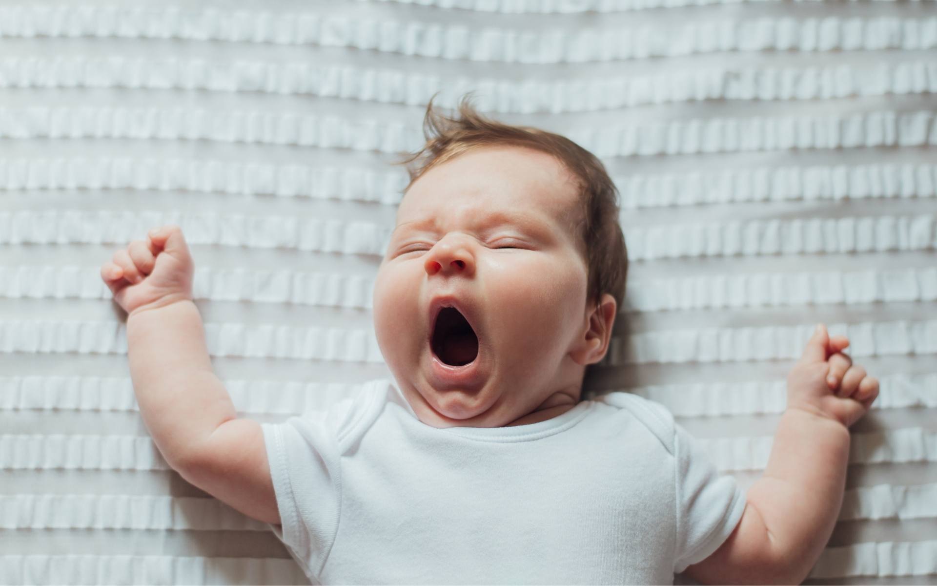 Baby yawning — genetic testing to find rare dieseases